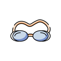 Swimmer Goggles vector icon