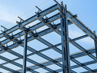 Fototapeta premium Construction photo, construction site Engineering and team outdoor for building projects, planning and architecture, House and buildings construction, real estate building 