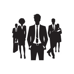 A Group of Business People Male and Female in Many Age on Flat Style Minimal Illustration Set of Vector