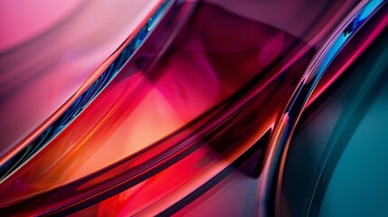 Vibrant Abstract Digital Illustration with Fluid Curves and Bold Colors