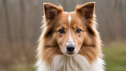 Graceful Shetland Sheepdog A Portrait in Monochrome