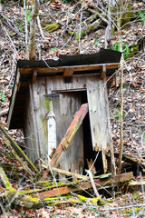Broken Down Wooden Outhouse