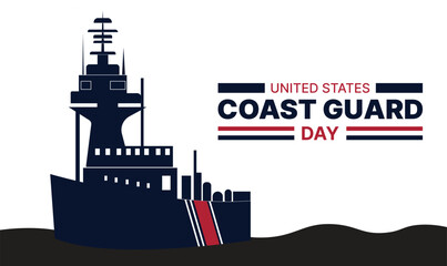 U.S coast guard day design templet © Md
