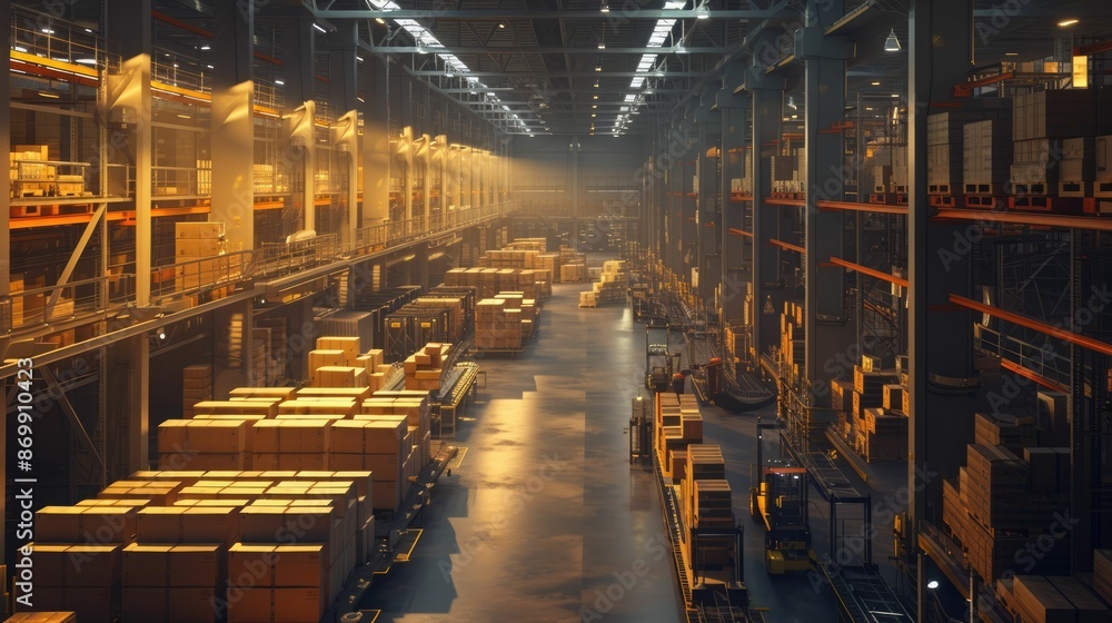 Aufkleber photography of warehouse worker working and checking quality of material and carrying and delivery a