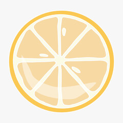 An orange slice of orange, a bright tropical juicy fruit. Icon on the site.