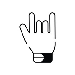 Obraz premium Bowling Glove vector icon