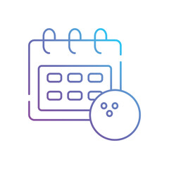 Bowling Shedule vector icon