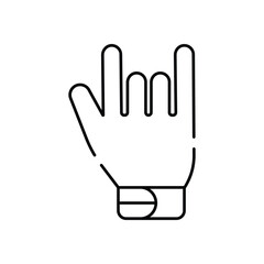 Obraz premium Bowling Glove vector icon