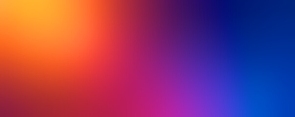 Smooth blue, orange and purple gradient background with a blur effect.