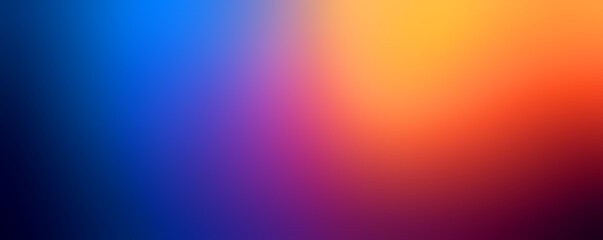 Smooth blue, orange and purple gradient background with a blur effect.