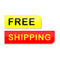 Free shipping tag. Banner design template for marketing. Special offer promotion or retail. background banner modern graphic design for store shop, online store, website, landing page