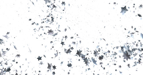 Stardust Christmas Shower: Mesmerizing 3D Illustration Depicting Descending Holiday Star Particles