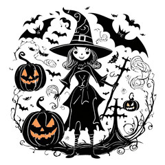 halloween background with pumpkin