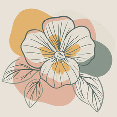 Fototapeta premium illustration of a flower design, spring, summer