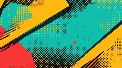 Kaleidoscope Galaxy: Playful Geometric Comic Background