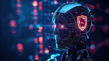 Technology and Security: AI Robot with Digital Shield