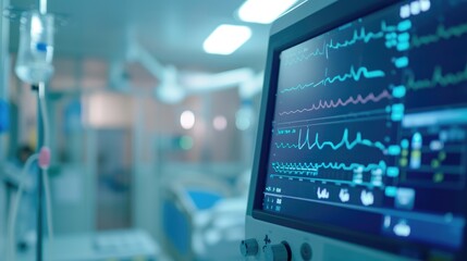 Fototapeta premium Medical Equipment Monitoring Vital Signs