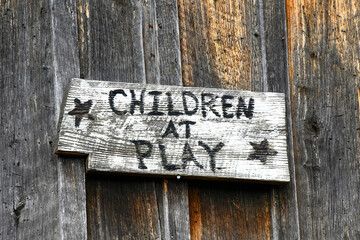 Children at Play Sign