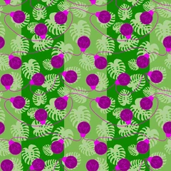 Fotobehang Tropische Bladeren Summer party print seamless bulbs illumination pattern for fabrics and linens  © Tetiana
