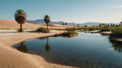 Obraz premium trees on the beach landscape