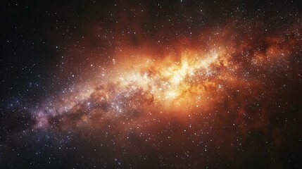 Naklejka premium Starry Night Sky with Milky Way Galaxy