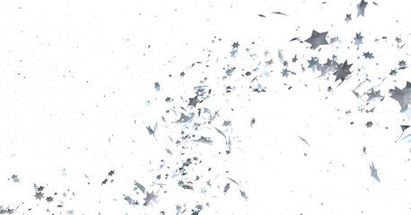 Starlit Christmas Shower: Mesmeric 3D Illustration Depicting Descending Holiday Star Particles