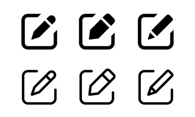 edit pen icon, create modify pen sign button, Pencil icon, sign up icon - editing text file document icons