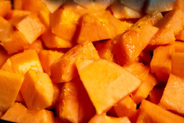 Sliced up Papaya