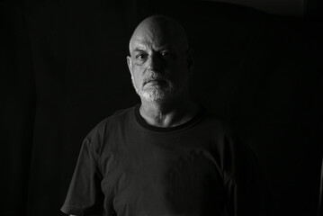 portraits face expression body movements modern man in black and white photo fine art silhouette expression image