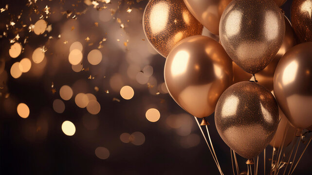 Globos y confeti para fiestas. 