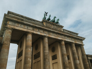 Fototapeta premium Brandenburg Gates in Berlin during football championship Euro 2024