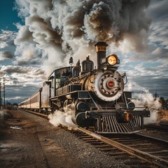 Steam trains, powered by burning coal, were a key part of the Industrial Revolution. These nostalgic and retro machines still evoke a sense of history and industry.