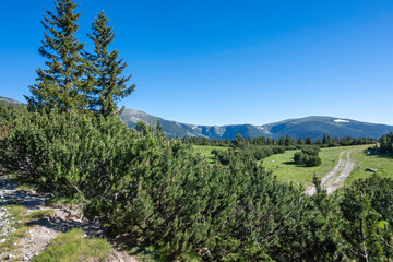 Landscape of Rila mountain near Granchar Lake, Bulgaria