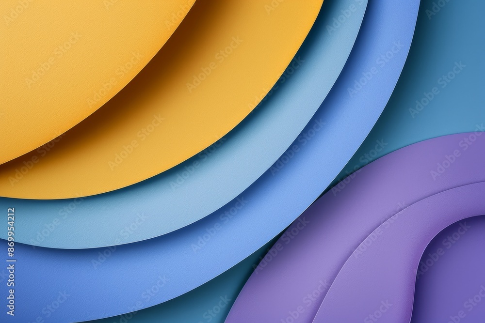Poster abstract layered background with vibrant colors in overlapping curves