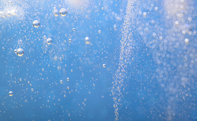 Air Bubbles in Blue Water