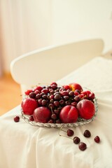 cake with berries