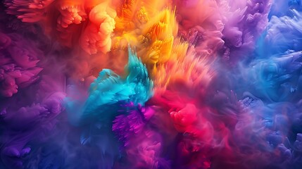 Vivid spectrum of colors merging and flowing in harmony, painting the canvas with its melodic vibrancy in a breathtaking HD image.
