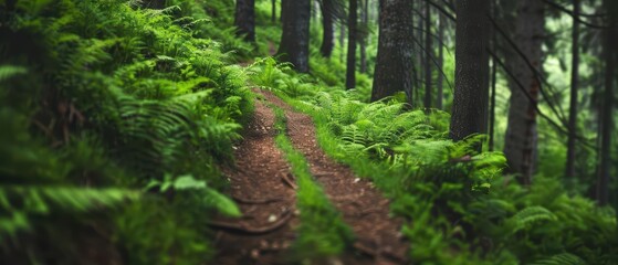 Obraz premium AIguided nature trails lead visitors through enchanted woods