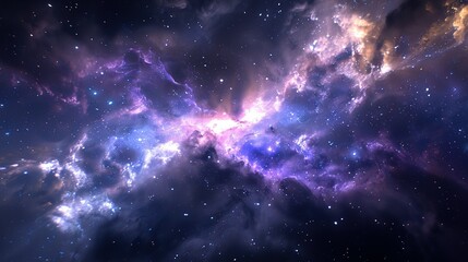 Obraz premium Cosmic Nebula with Starry Swirls