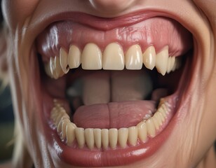 Naklejka premium close up of a mouth with a smile