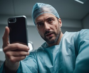 doctor talking on cell phone
