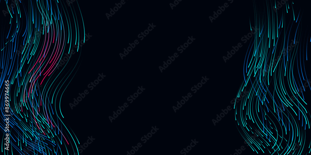 Aufkleber abstract background with vibrant lines symbolizing the dynamic interplay of technology, data flow, a