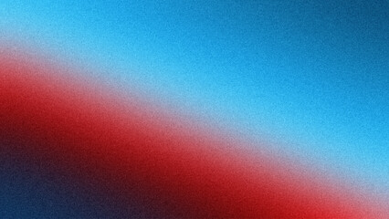 Abstract red blue gradient background with grainy texture