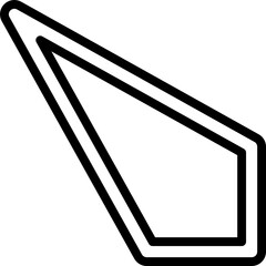 Square bold line shape. Geometric element