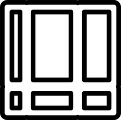 Square bold line shape. Geometric element