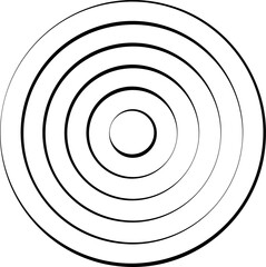 Circle concentric pattern. Geometric vortex ring shape