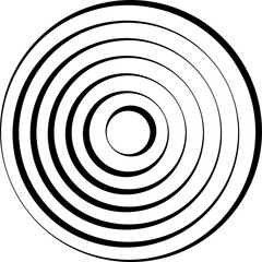 Circle concentric pattern. Geometric vortex ring shape