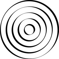 Circle concentric pattern. Geometric vortex ring shape