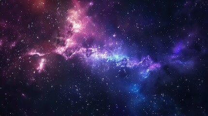 Obraz premium Cosmic Nebula with Stars and Galaxies