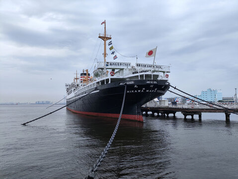 The NYK Maritime Museum and NYK Hikawa Maru in Yokohama, Japan
